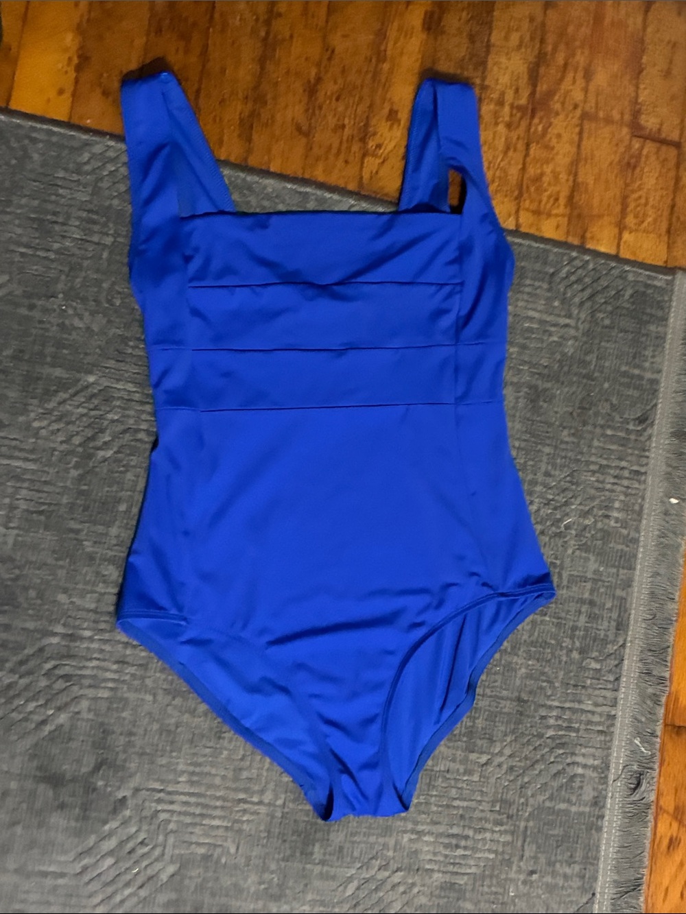 Sleek Cobalt Blue One-Piece Swim Suit